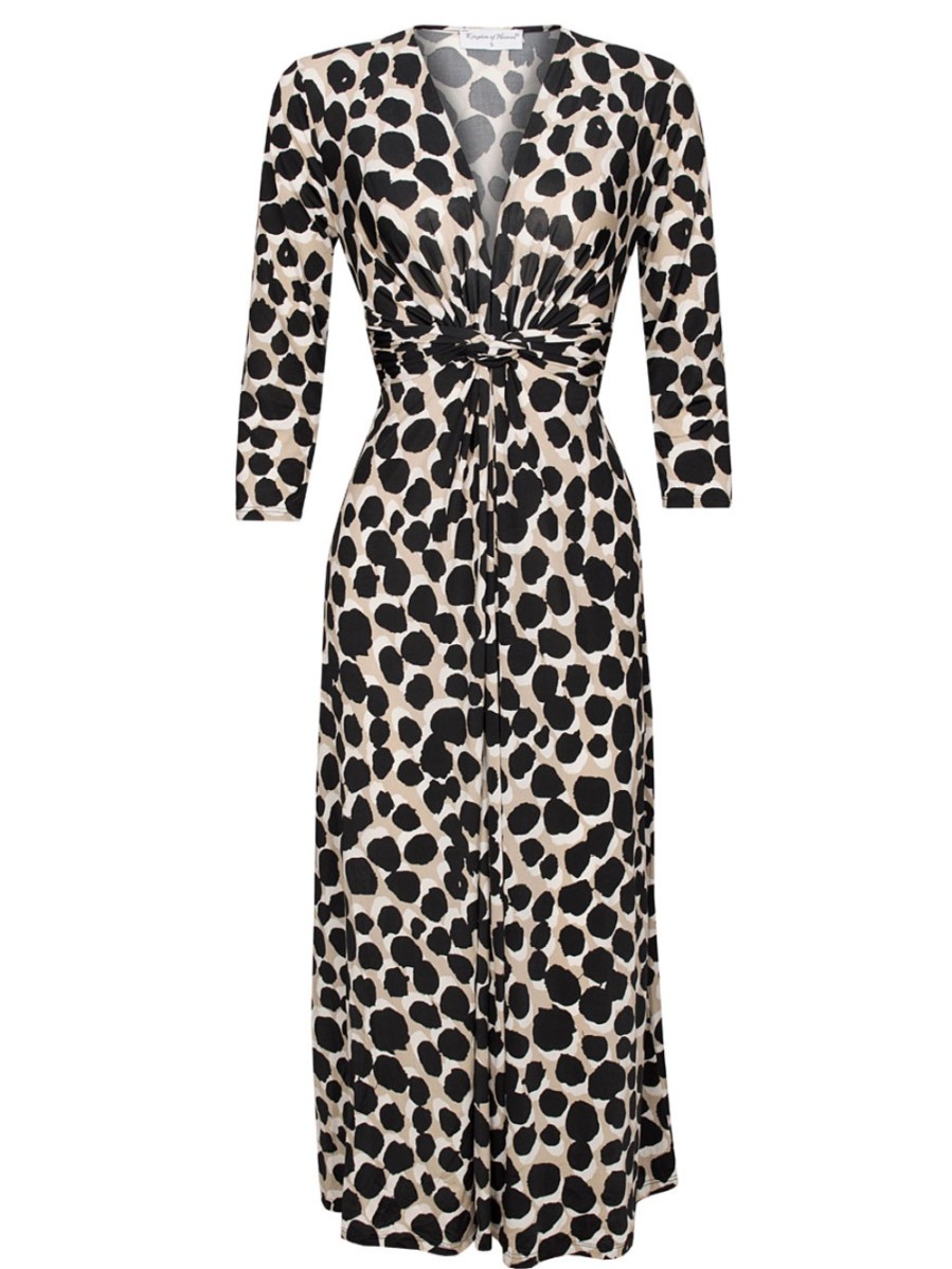 Kleding FASHIONIZE Maxi Jurken | Jurk Eloise Beige